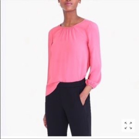 Black long sleeve j. Crew factory Blouse size 4 - Picture 6 of 6